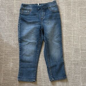 Tribal Women's Cropped Blue Jeans